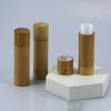 Bamboo DIY Design Пустая лоск для губ Бальзам для губ Бальзам для губ Косметическая упаковочная контейнеры RRE13615