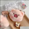 Nyhetsartiklar Heminredning Garden Ins Cute Plysch Cartoon Pig Ass Doll Girl Heart Piggy Pin Studentväska Pendant Nyckelkedja Drop Delivery 2021