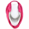Scarves Arrival Women Fashion Garment Accessory Punk Style Rivet Pendant Necklace Scarf Jewelry Charms Solid Color262K257E