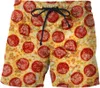 Męskie szorty Mężczyźni Summer Fashion Sausage Food Cool 3D Print Beach Pants Siwmwear Briefs for Swim Trunks Faiar