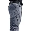 Mens Tactical Pants Multiple Pocket Elasticity Military Urban Tacitcal Trousers Men Slim Fat Cargo Pant 5XL 211120