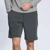 L-07 Shorts de ioga masculinos Calça de moletom fitness de verão de secagem rápida com cordão cintável Calça esportiva com bolsos traseiros embutidos Calças esportivas de treinamento e corrida