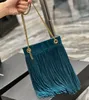 Grace Small Chain Bag In Leather And Suede Designer Luxury Chain Strap Cross Body Doubled Shoulder Magnetic Closure Handbag Embellshed Meta Tassel