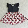 Großhandel Baby-Designer-Boutique-Kleider, Sonnenblumen-Druck, niedliches Kleinkind-Mädchen-Kleid, Hosenträger, Sommer-Kind-Outfits, Milchseide, modische Kinderkleidung