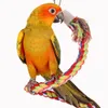 Andra fågelförsörjningar papegoja rep hängande flätad budgie tugga bur cockatiel leksak husdjur stativ träning tillbehör Conure Swing Supplies Annat