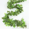 Decorative Flowers & Wreaths 2.1M Artificial Plant Green Ivy Leaf Garland Silk Wall Hanging Vine Home Garden Decoration Wedding Party DIY Fa