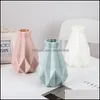 Vases Home Decor Garden Modern Flower Vase Arrangement Living Room Origami Plastic Nordic Style Decoration Ornament Drop Delivery 2021 9Yq