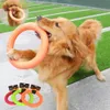Haustierspielzeug fliegende Discs Eva Hundetraining Ring Puller Resistant Bite Float Toy Welpe Outdoor Interaktives Spiel spielen Haustiervorräte