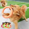 ペットおもちゃ空飛ぶディスクエヴァ犬トレーニングリングプーラー抵抗性噛むフロートおもちゃ子犬屋外インタラクティブゲームペット用品を演奏する