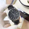로크 비즈니스 캐주얼 벨트 캘린더 3 바늘 자동 기계 벨트 시계