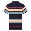 Erkek Polo Gömlek Kalitesi% 95 Pamuk Nakış Golf Gömlek Erkek İş Moda Şeritleri Üstler Yaz Kısa Kol Giyim D220618
