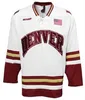 Xflsp 2022 College Frozen Four Championship Custom Denver Pioneers DU ICE Hockey Jersey 10 David Makowski, 44 Chris Butler 26 Paul Stastny 25 Matt