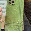 Funda de teléfono clásica de moda Funda de Iphone de carcasa suave verde para Iphone 13 12 Promax 11 Patrón de alta calidad