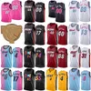 Finalen skärm tryckt basket PJ Tucker Jersey 17 Victor Oladipo 4 Gabe Vincent 2 Markieff Morris 8 Max Strus 31 Caleb Martin 16 Udonis Haslem 40 Blue Yellow