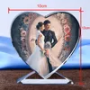 1Pcs Novelty Wedding Crystal Glass Po Frame Love Screen DIY Custom Personalized Child Birthday Gift Home Decor Foto Montuur 220711