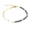 Pulseiras de charme go2boho hematite pedra ajustável Corrente de cores de ouro ajustável para mulheres jóias da moda cadeias de aço inoxidável pulseras kent2