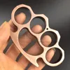 Big Head Round Metal Knuckle Duster Four Tiger Tiger Fist Anel Defensivo D