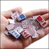 Cute Minll House Playing Cards Games Poker Miniature For Dolls Accessory Home Decoration Drop Delivery 2021 Card Puzzles Toys Eghel