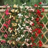 Fiori decorativi Ghirlande Teste Rosa Fiore artificiale Seta Foglia di vite Ghirlanda Parete Decorazione di nozze Finto giardino Deor 1.8mDecorativo