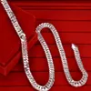 Chains Thick Horse Whip Chain Hip-hop Cuban Men's Domineering Korean Version Of White Copper Silver-plated NecklaceChains