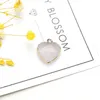 Hanger kettingen natuursteen hangers hartvorm gefacetteerde kristal agaat charmes voor sieraden maken ketting armband oorbellenspender