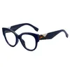 Solglasögon högkvalitativa kvinnor Blue Bloking Optiska läsglasögon Dubbelfärg med modetrend Vintage Brand Designer Oversize238J