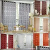 Curtain Drapes Home Deco El Supplies Garden Floral Vine Leaf Partition Polyester Modern Curtains For Living Room Balcony Window Sheer Bedr