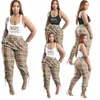 Retail Plus Size S-5XL Womens Tracksuits Fashion Vest and Plaid Print Pants 2 Piece Pants Set Women Tracksuit Casual Summer Outfits Streetwear