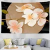 Plant Flower Illustration Moon Tapestry Wall Hanging Room Sky Carpet Dorm Rugs Art Home Decoration Accessories J220804