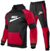 Mäns Casual Brand Logo Tracksuit Jacket + Patchwork Sweatpant 2st Suit 2022 Höst Manlig Snim Fit Sports Suit Outdoor Jogging Set