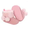 Bottes 0-18M bébé filles chaussures d'hiver Toddle Simple boule de fourrure multicolore mignon confortable antidérapant marche bottesbottes