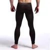 Herrbyxor män avslappnad stretchig sport nylon träning bottnar elastisk midjeband gym fitness yoga leggings underkläder hem slitage drak22