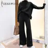 Genayooa Winter Tracksuit 2ピース女性用パンツスーツ長袖2セットトップとパンツスーツアウトウェア韓国W220331