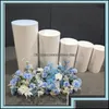 SASHES PRODE ERS HEM TEXTILER Trädgård ERS Produkter Rund Cylinder Pedestal Display Art Decor Plints Pillars för DIY Bröllopsdekorationer D