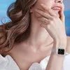 Bracelets en diamant de luxe pour Apple Watch 6 5 4 3 2 1 bande 38mm 42mm Bracelet de montre pour iWatch série 7 SE 41mm 45mm 40MM 44MM femmes ceinture de poignet bracelet intelligent