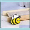 Булавки броши пчелиные милые животные желтые черные белые щупальца маленькая эмалевая творческая брошь лацка