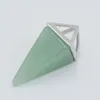 Collane con ciondolo Moda Reiki Chakra Piazza Piramide Cono Pilastro Pendolo Pietra Howlite naturale Collana di cristallo di lapislazzuli Gioielli europei