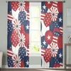 Curtain & Drapes Balloons Stars And Stripes Tulle Curtains For Living Room Bedroom Decoration Luxury Voile Valance Sheer KitchenCurtain