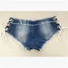 Jean court pôle danse femmes Denim Shorts Jean Micro Mini Jean pour dames taille Ultra basse Clubwear femmes W220326