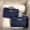 22 cm Frizione marca Clutine Luxury Bag Design Borsa Epsom in pelle Punta fatta a mano blu navy nere ecc. Molti colori per scegliere la consegna veloce