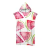 Handtuch Sommer Wassermelone Kapuze Strand Mikrofaser Poncho Schwimmen Erwachsene Kinder Bad Badezimmer