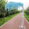 2 6M hauteur blanc Artificielle Fleur De Cerisier Arbre Route Route Simulation Fleur De Cerisier Avec Arc En Fer Cadre Pour La Fête De Mariage Props267S