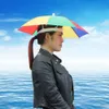 Portable Rain Umbrellas Hat Foldable Outdoor Pesca Sun Shade Waterproof Camping Fishing Headwear Cap Beach Head Hats Accessory