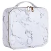 New Marble Cosmetic Bag Partition Multi Functional Portable Travel Storage Makeup Case 210305