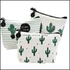 Pencil Bags Cases Office School Supplies Business Industrial Ll Fashion Canvas Cactus Bag C Dhnqb