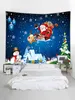 Julväggmatta Santa bakgrund hängande mattor semester dekoration hushållsartiklar stora filt j220804