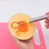 Rostfritt stål vattenmelon skedar fruktbollar grävkreativ glass skopa multifunktion grön orange högkvalitativa material