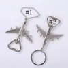 Airplane Opener Aircraft Keychain Beer Openers Plane Shape Beer Keyring Birthday Wedding Party Gift Keychains C0612G03