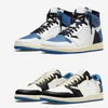 Blue Fragments 1 High TS Cactus Jack Suede Basketball Shoes VAPMAX Men Women 1s LOW SP Jack Dark Mocha Sports Sneakers With Plastic Cover Box