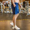 Herren Fitness Running Männer atmungsaktiv schnell trockenes Training Fitnessstudio Sport Jogger Zip Pocket Shorts 220610
